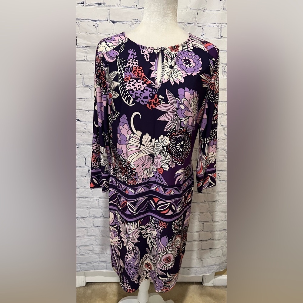 Donna Morgan Purple Floral Dress size 12